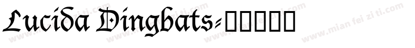 Lucida Dingbats字体转换